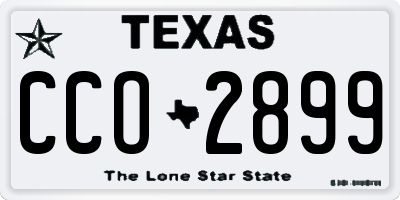 TX license plate CCO2899