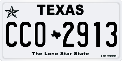TX license plate CCO2913