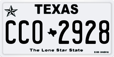 TX license plate CCO2928