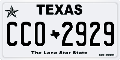 TX license plate CCO2929