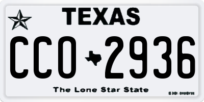 TX license plate CCO2936