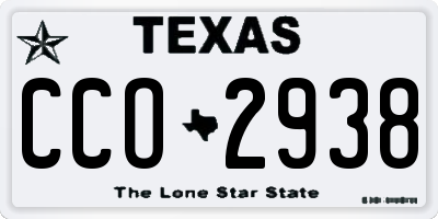 TX license plate CCO2938
