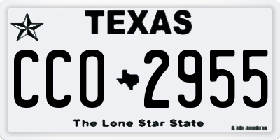 TX license plate CCO2955