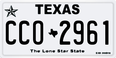 TX license plate CCO2961