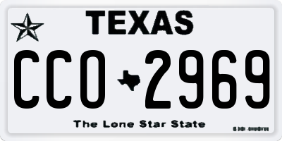 TX license plate CCO2969