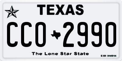 TX license plate CCO2990