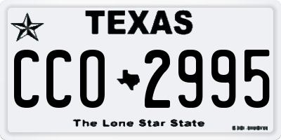 TX license plate CCO2995