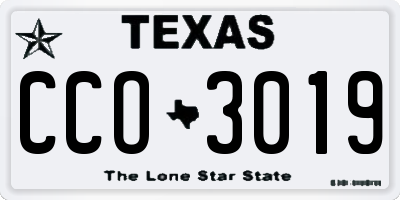 TX license plate CCO3019