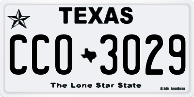TX license plate CCO3029