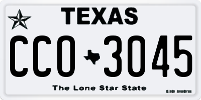 TX license plate CCO3045