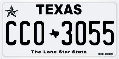 TX license plate CCO3055