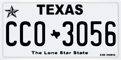 TX license plate CCO3056