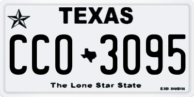 TX license plate CCO3095