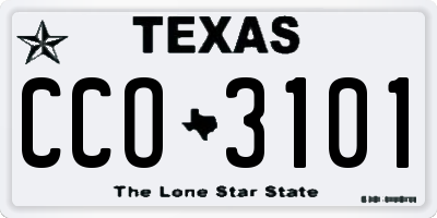 TX license plate CCO3101