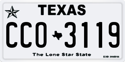 TX license plate CCO3119
