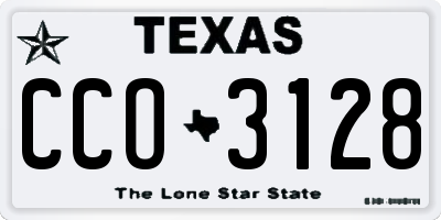 TX license plate CCO3128