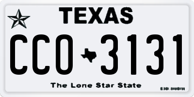 TX license plate CCO3131