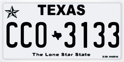 TX license plate CCO3133