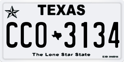 TX license plate CCO3134