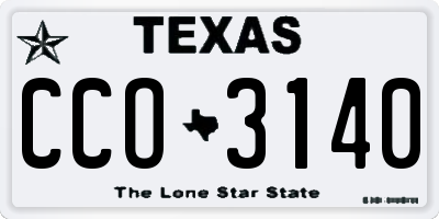 TX license plate CCO3140