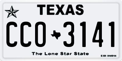 TX license plate CCO3141