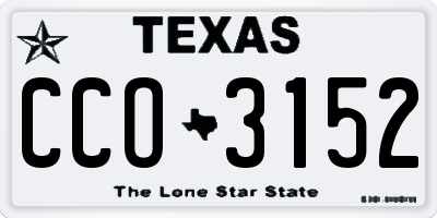 TX license plate CCO3152