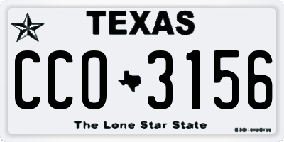 TX license plate CCO3156
