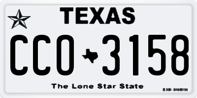 TX license plate CCO3158