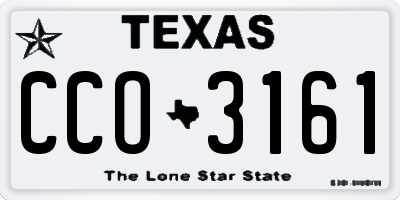 TX license plate CCO3161