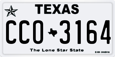 TX license plate CCO3164
