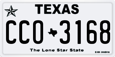 TX license plate CCO3168