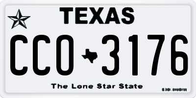 TX license plate CCO3176