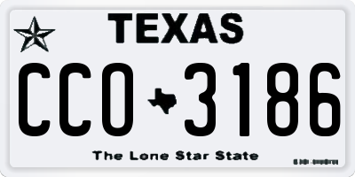 TX license plate CCO3186