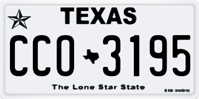 TX license plate CCO3195