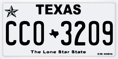 TX license plate CCO3209