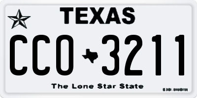 TX license plate CCO3211