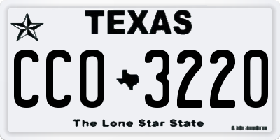 TX license plate CCO3220