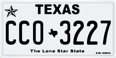 TX license plate CCO3227