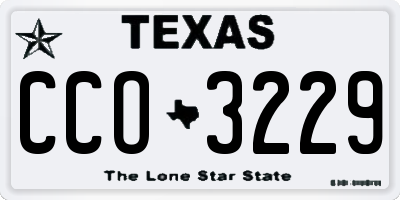 TX license plate CCO3229
