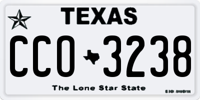 TX license plate CCO3238