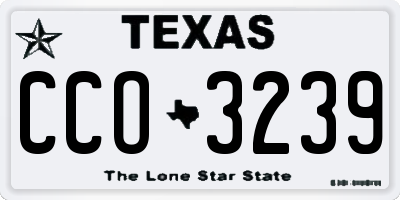 TX license plate CCO3239
