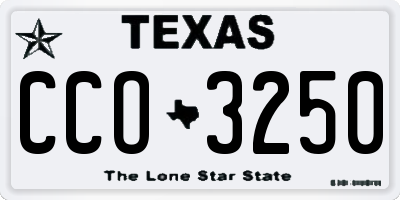 TX license plate CCO3250
