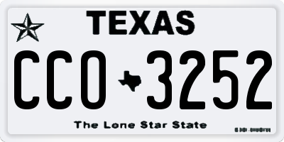 TX license plate CCO3252