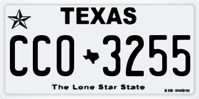 TX license plate CCO3255