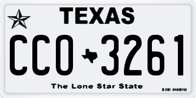 TX license plate CCO3261