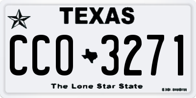 TX license plate CCO3271