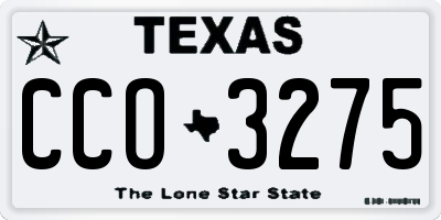 TX license plate CCO3275