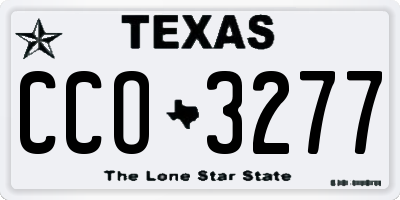 TX license plate CCO3277