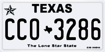 TX license plate CCO3286
