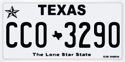 TX license plate CCO3290